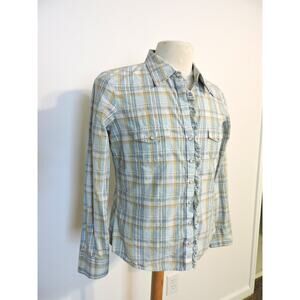 Old Navy Womens Western Ruffle Shirt Size L